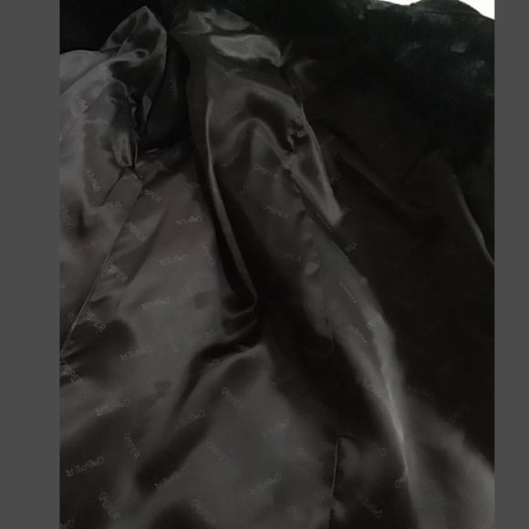 Casper Coat VTG Black M/L Borg velvet - Picture 7 of 11